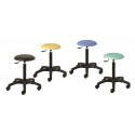 Tabouret médical - Piètement 5 branches ABS noir couleur au choix - PRISCAONE